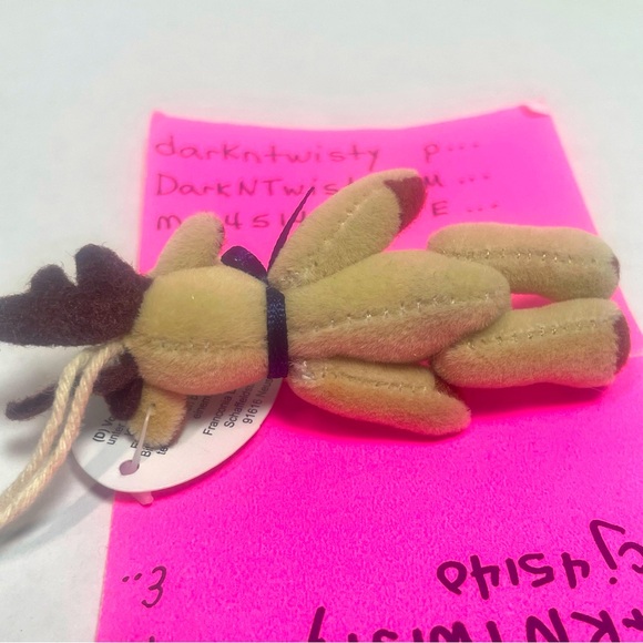 Vintage NWT  Boyd’s Bears T F Wuzzie Jointed Moose with Blue Ribbon 3” - Picture 8 of 12